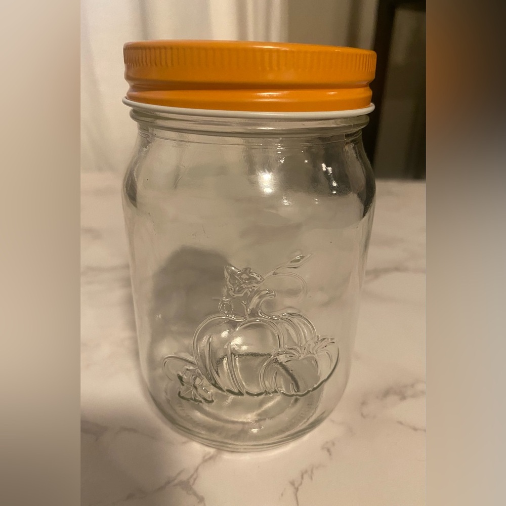HOLIDAY PUMPKIN DESIGN MASON JAR